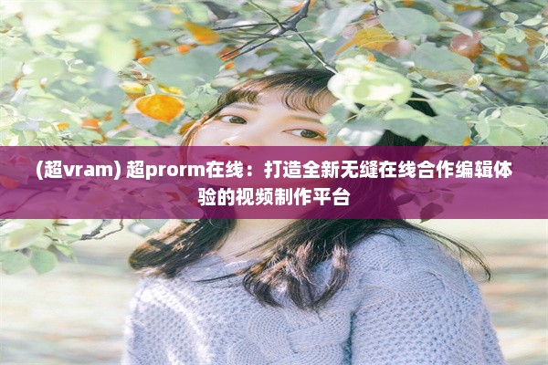 (超vram) 超prorm在线：打造全新无缝在线合作编辑体验的视频制作平台