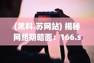 (黑料.苏网站) 揭秘网络阴暗面：166.su黑料入口背后隐藏的惊人秘密