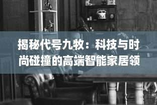 揭秘代号九牧：科技与时尚碰撞的高端智能家居领导者的崛起之路