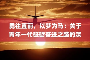 勇往直前，以梦为马：关于青年一代砥砺奋进之路的深度思考与探索