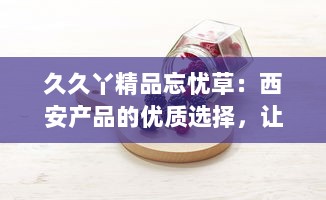 久久丫精品忘忧草：西安产品的优质选择，让您的闲暇时光充满忘忧喜悦