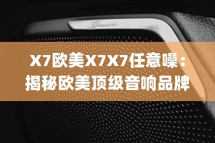 X7欧美X7X7任意噪：揭秘欧美顶级音响品牌X7的音频科技成就与卓越表现 v5.0.4下载