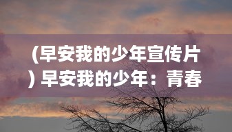 (早安我的少年宣传片) 早安我的少年：青春舞动的旋律，晨光下的故事和无尽的梦想