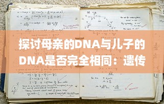 探讨母亲的DNA与儿子的DNA是否完全相同：遗传学与家庭关系的精细解读