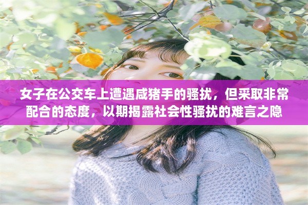 女子在公交车上遭遇咸猪手的骚扰，但采取非常配合的态度，以期揭露社会性骚扰的难言之隐