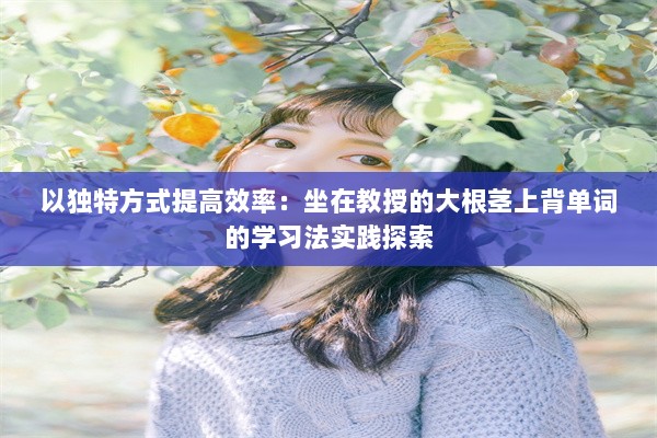 以独特方式提高效率：坐在教授的大根茎上背单词的学习法实践探索